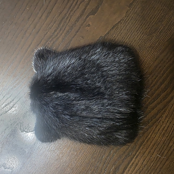 Source Unknown Black and Gray Fur Hat - Picture 2 of 3
